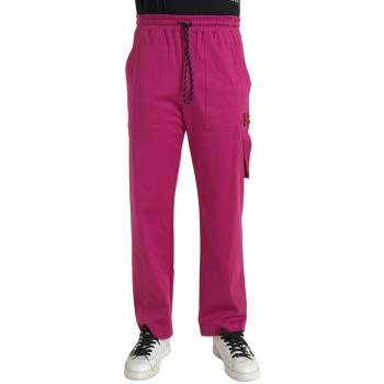Dolce & Gabbana Pink Logo Cargo Cotton Jogger Sweatpants - IT48 | M