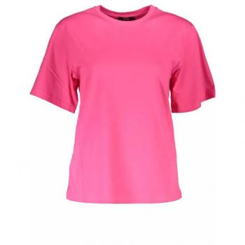 Cavalli Class Pink Logo Print Cotton T-Shirt - XS