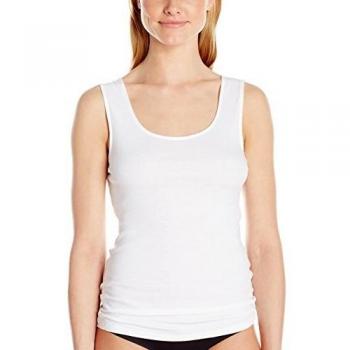 Hanro Sea Island Cotton Tank Top Camiseta de Tirantes, Blanco