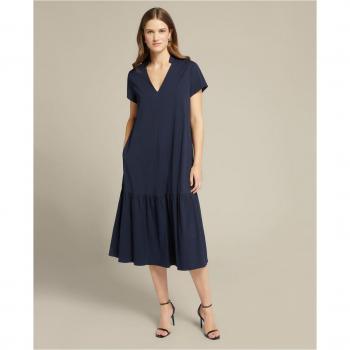 Elena Miró - Elegante vestido de popelina con delicado volante