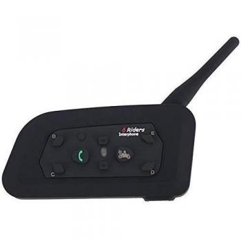 Excelvan V6 Pro Auriculares Intercomunicador Bluetooth para Casco de Motocicleta Moto Intercom Headset 1200M,