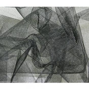 Tela de tul de color negro, 140 cm de ancho
