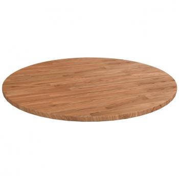 vidaXL Round Table Top Light Brown Ø90x1.5 cm Treated Solid Wood Oak