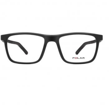 Polar Parkour With Clip-On 76 Gafas Recetadas para Hombre Negras con Armazones Negros y Lentes de 52
