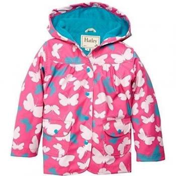 Hathi Girls Raincoat -Butterflies - Chaqueta de manga larga para niña, Rosa, 8 aos