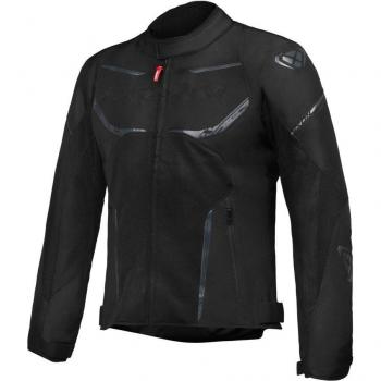 Ixon Chaqueta textil de moto Striker Air WP Negra con ventilación, impermeable, forro extraíble y protección CE en hombros y codos