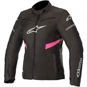 Alpinestars Chaqueta moto Stella T-kira Waterproof Jacket Black Fuchsia, Negro/Fuchsia, M
