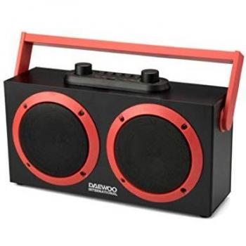 Radio Karaoke Daewoo DSK-340, 15W, Inalámbrico con USB y Micro SD en Negro