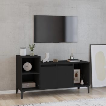 Mueble para TV de madera contrachapada en color negro de 100x35x55 cm