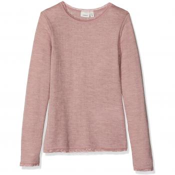 NAME IT Nkfwang Wool Needle LS Top Noos, Camisa Manga Larga para Niñas, Rosa