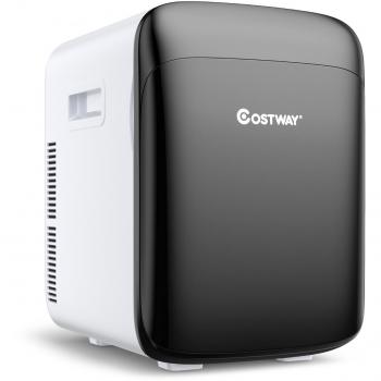 Mini Nevera Portátil 2 en 1 Costway, Capacidad de 15 litros, Funciones de Enfriamiento (-3 ℃) y Calefacción (50 ℃), Dimensiones: 38 x 33 x 27 cm