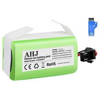 AHJ Batería de Reemplazo Compatible con Cecotec Conga Excellence 990 950 1090 1790, IKOHS NETBOT S14 S15, Deebot N79s Eufy RoboVac 11S 15C, 14.4V 2600mAh Li-Ion Baterías de Aspiradoras con Cepillo