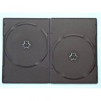 Caja de DVD 7 mm Doble, 100 unidades), color negro