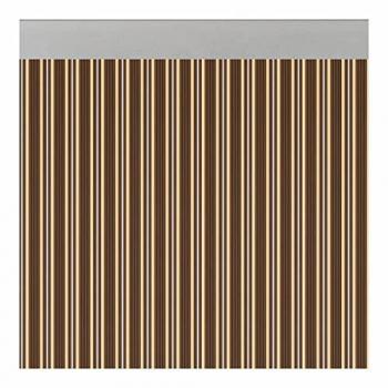 Cortina de Puerta Opaca Ferrara PVC Marrón-Marfil 90x210 cm