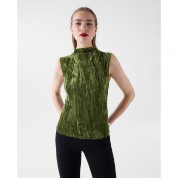 Top de mujer sin mangas en terciopelo de Salsa Jeans