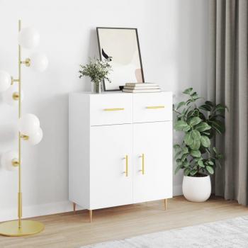 Aparador de madera de ingeniería 69,5x34x90 cm Mueble de Almacenaje Blanco para Salón, Buffet, Armario Auxiliar y Armario de Almacenamiento