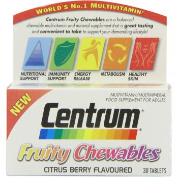 Centrum Fruity Chewables Tablets - Pack of 30