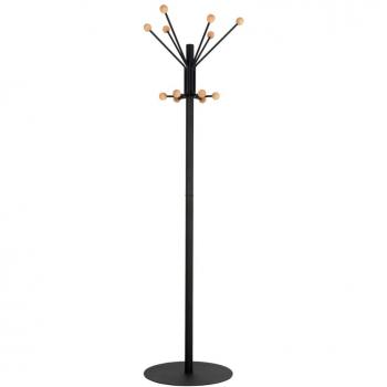 Perchero de pie con 12 ganchos Giant 180 cm V-part Negro