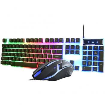 Teclado y ratón con luces LED CMK-158