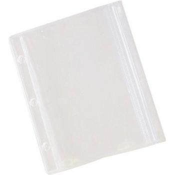 Carpeta Transparente con 3 Agujeros y Páginas Sueltas para Papelería, Manual Suave de Oficina