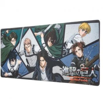Alfombrilla de escritorio XXL Attack on Titan - Protector textil impermeable con bordes reforzados y base antideslizante