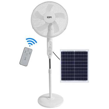 Ventilador de pie solar blanco EDM 33523 25W