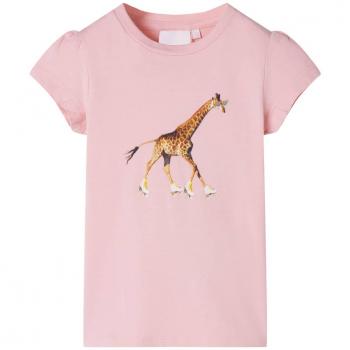 Camiseta infantil rosa claro 140