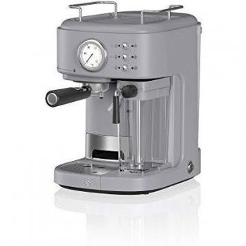 Swan Retro One Touch SK22150GRN Cafetera Express Semi Automática para Espresso y Cappucino, 15 Bares
