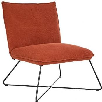 Sillón Moana de Madera y Metal Naranja para Hogar