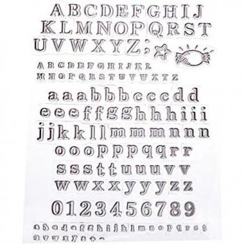 Set de Tampones Transparentes de Letras - 160 Piezas - Tamaños Mayúsculas 10mm y Minúsculas 7mm