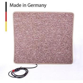 Carbest Alfombra de calefacción 12 V, 60 x 70 cm, Marrón, 25 W térmica