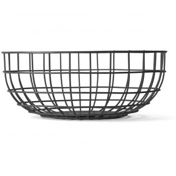 Menu 9100539 Cesta, Metal, Negro, 25 x 25 x 10 cm