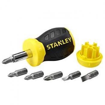 Destornillador Multipuntas ExtraCorto STANLEY 0-66-357 con 6 Puntas Incluidas
