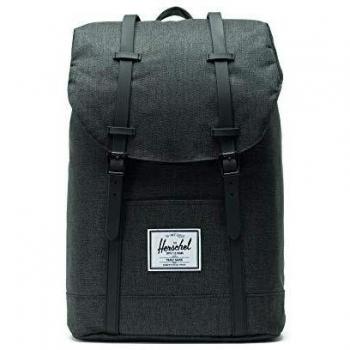 Herschel casual Rayado Negro/ Caucho Negro