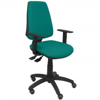 Piqueras y Crespo Silla Elche S Bali Verde Claro Brazos Regulables Oficina, Tela, 109x46x46 cm