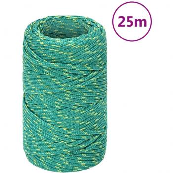 Cuerda de barco de polipropileno verde 2 mm 25 m