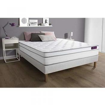 Colchón 140x200 Memo Luxe con muelles ensacados y espuma viscoelástica de 5 zonas de confort, MAXI grosor