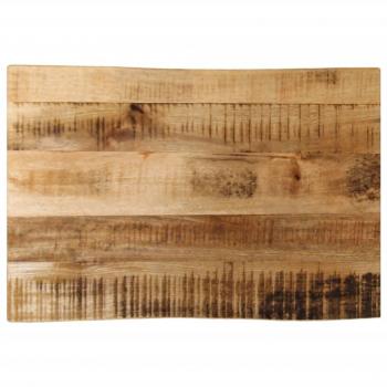 Tablero de mesa borde natural madera maciza mango 60x40x3,8 cm marrón vidaXL