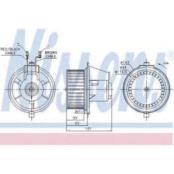 Ventilador habitáculo NISSENS 87148 - Interior blower, compatible con diversas marcas y modelos de vehículos, alta eficiencia en la circulación de aire, diseño optimizado para un rendimiento silencioso, fácil instalación y durabilidad garantizada