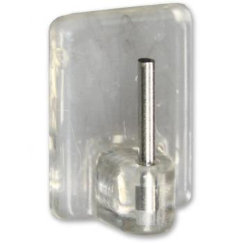 Brinox B50060H - Percha visillos, 1,7 x 2,4 x 1,1 cm, Color Transparente