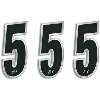 BLACKBIRD RACING - 39076 : Numeros Carrera Negro - Pack De 3 Uds Cm.15X7 5069/20/5