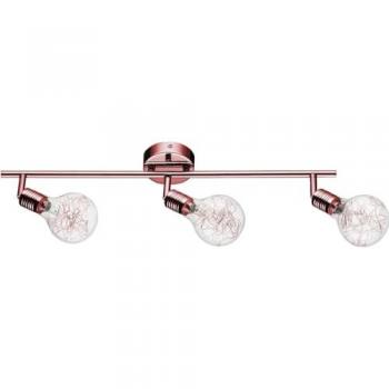 Lámpara de Techo EPIKASA de Metal y Vidrio en Cobre, 58,3x9x14 cm