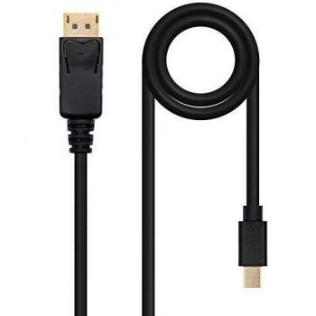 NANOCABLE 10.15.2402 - Cable Mini DisplayPort a DisplayPort, mDP/M-DP/M, Macho-Macho, 20 Pines, Negro, 2mts