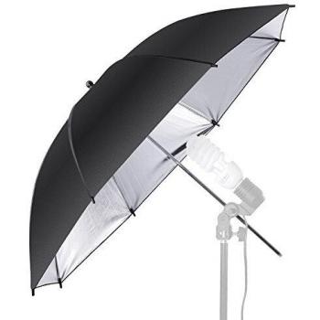 Neewer - Paraguas reflector profesional para flash y estudios fotográficos, color negro y plata, 84 cm