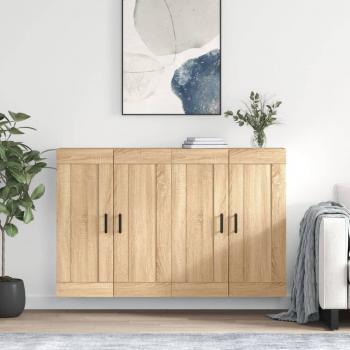Armarios de pared 2 uds madera de ingeniería roble Sonoma marrón vidaXL
