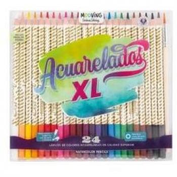 Estuche de lápices acuarelables Mooving 24 unidades