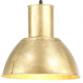 Lámpara colgante redonda 25 W latón 28,5 cm E27 Oro
