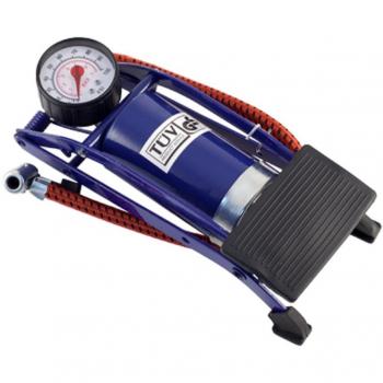 Motorkit Bomba pie de 1 Cilindro con manómetro para Coche, Bicicleta, Moto, balones.
