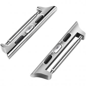 Wearlizer reloj del metal Band Cierre / conector para Todos de Apple Ver Modelos. No hay tornillos o destornillador Necesaria y Super Fácil de instalar - 38 de plata