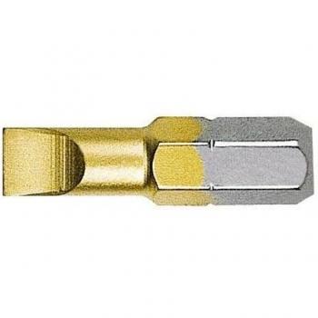 Witte 426432 Caja 15 Puntas de Destornillador Plano 5,5x25mm con Revestimiento de Nitruro de Titanio, Set Piezas